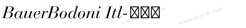 BauerBodoni Itl字体转换